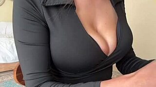 jerking off while watching stepmom with big tits