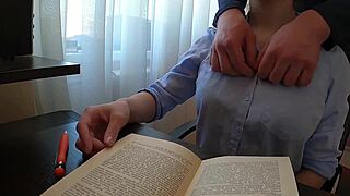 Student fucks teacher with big tits