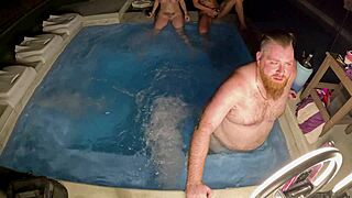 Delaih grace kiki daire hot tub threesome now!
