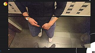 cuckold creampie happened in toilet restaurant