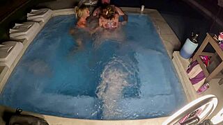 Delaih grace kiki daire hot tub threesome now!