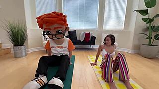 Stretching scarlett page my hardcore yoga session with a petite 18+ teen 18+ goddess