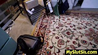 demi sutras blowjob gets interrupted by boyfriends stepsister. myslutsis