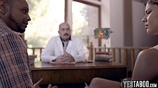 Pervert doctor watches patients fuck in hospital room