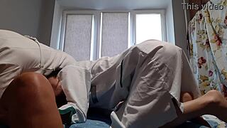 Two nurses fuck a patient foot fetish cunnilingus nipple licking