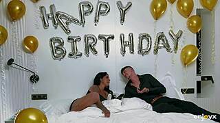 Best birthday ever for yasmina khan with big dick deepthroat and cum