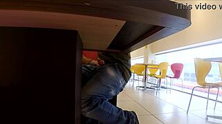 handjob in a public cafe on a first date