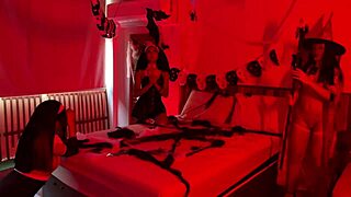 witch nuns and demon have lesbian orgy on halloween