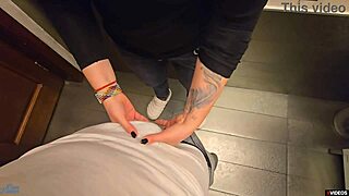 cuckold creampie happened in toilet restaurant