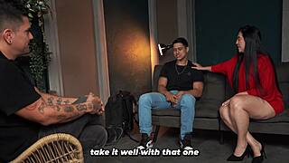 professors wife likes to be pleased so she looks for another cock. hardcore threesome