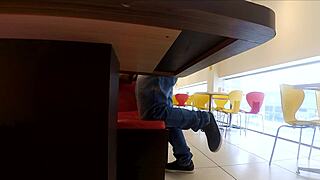 handjob in a public cafe on a first date