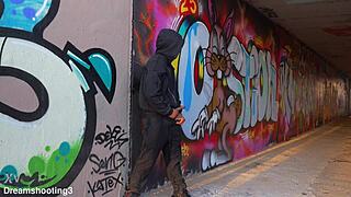 dominicano pounds italian hard under barcelona bridge
