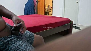 Indian maid poornima gets surprised by flashing