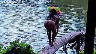 Fiscal da floresta inspects indian woman in forest setting full video