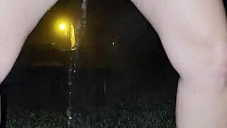 peeing outside feels refreshing at night