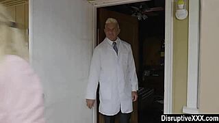 old doctor milks young bodybuilder