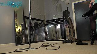 vacuuming in hobble boots