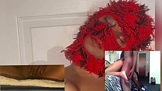 reaction video ebony squirt while watching xvideos eye rolling orgasms