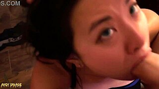 Green eyes asian pov face fucking facial cumshot