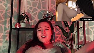 React try to cum with hentai futanari