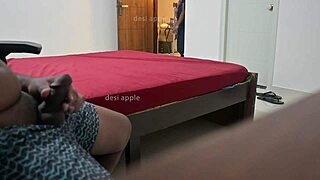 Indian maid poornima gets surprised by flashing