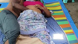 step mom kisses her step son in this homemade telugu family scene