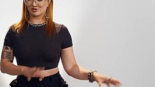 Chubby redhead milf emma magnolia does interview and masturbation