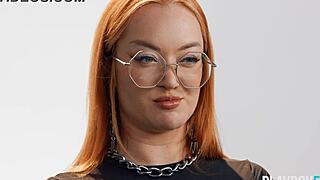Chubby redhead milf emma magnolia does interview and masturbation
