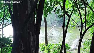 Fiscal da floresta inspects indian woman in forest setting full video
