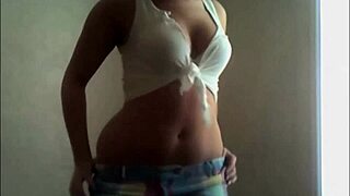 Real latina teen strips on webcam