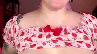 milf lifts top teasing perky tits joi