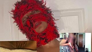 reaction video ebony squirt while watching xvideos eye rolling orgasms