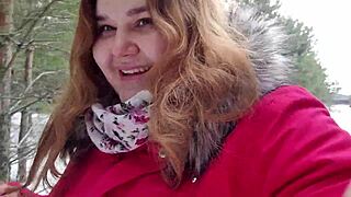pov student sucks cock in park and plays with cum on her big tits and cute face