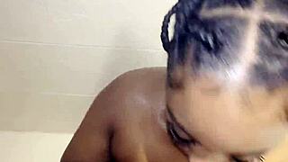 imani gets really naughty in the shower drinks piss