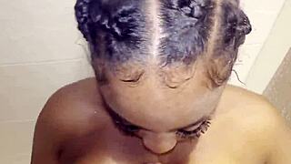 imani gets really naughty in the shower drinks piss