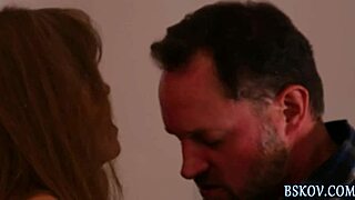 Redhead woman receives professional facial treatment session