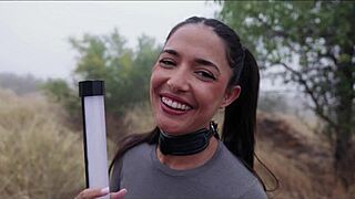 Spanish goddess gets ass tied and punished outdoors