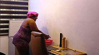 Domestic Duties With Ebony Fat Ass Babe Bending Over