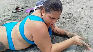 i find big ass girl alone on beach and invite her home