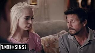 Blonde stepdaughter gets dp from stepdad and teacher
