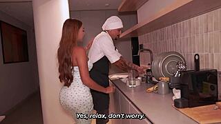 Private chef fucks boss wife in kitchen