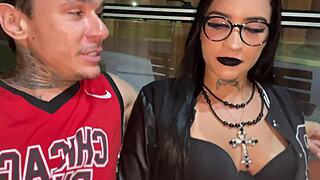 walking brasilia streets found gothic girl for video