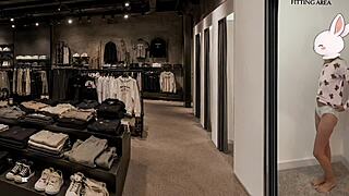 2 in 1 public 18 teen 18+ fuck in clothing store and on fashion casting