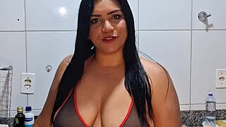 nicoly mattos teases and joins a threesome