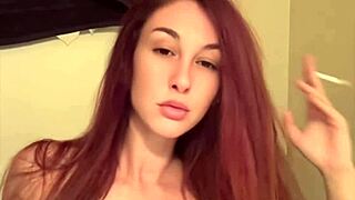 artemisia love smoking session compilation big boobs fetish and long hair milf