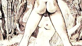Vintage erotic art displayed nicely