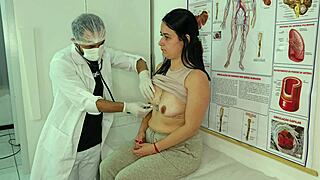 Brazilian patient gets fucked hard by the gynecologist