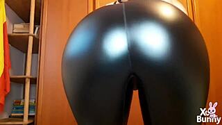 Farting in leather pants