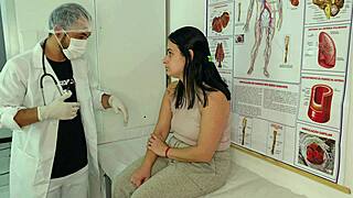 Brazilian patient gets fucked hard by the gynecologist
