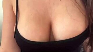 Stepsister In Stockings Fondles Big Breasts